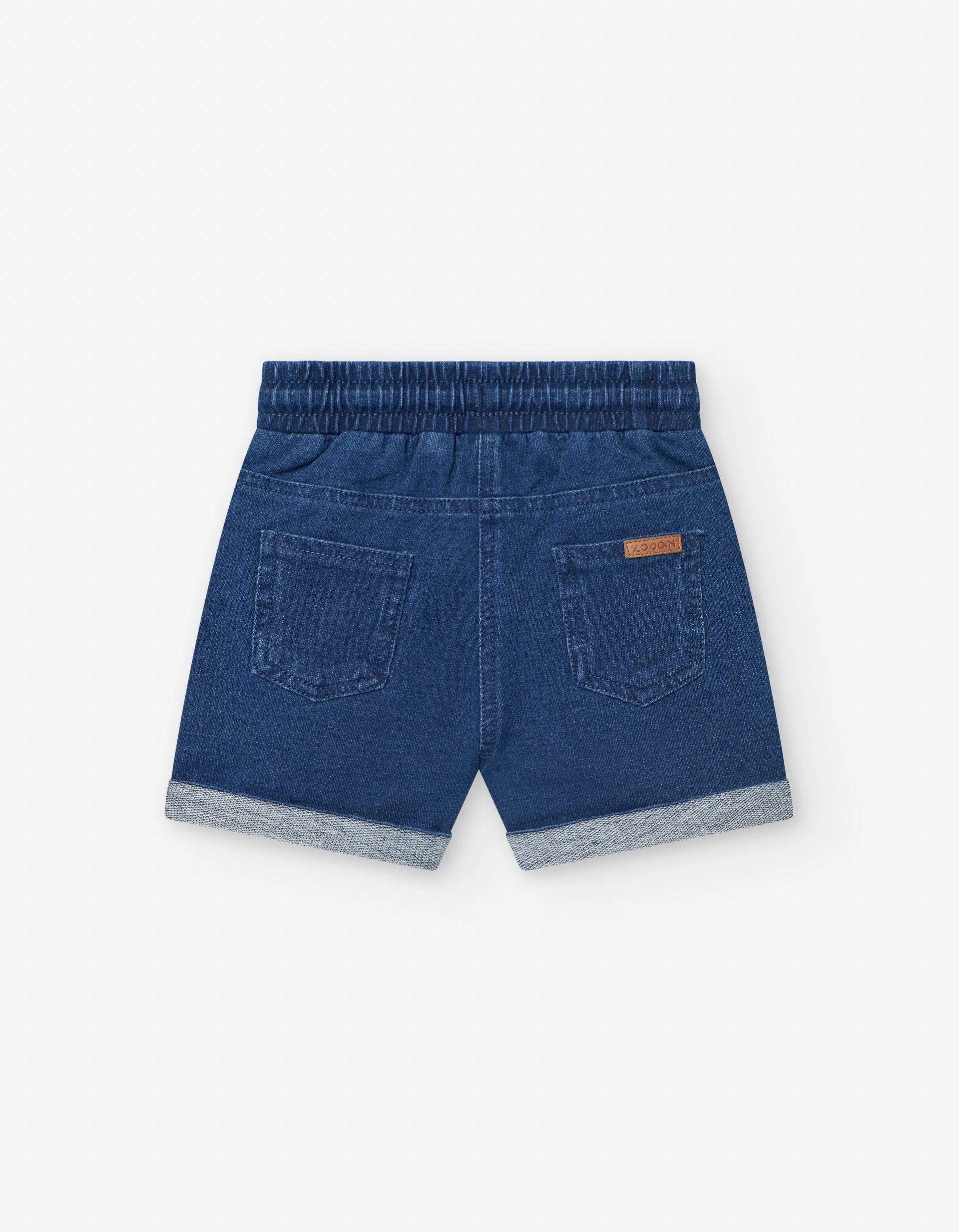 Denim Shorts with Drawstring for Baby Girls, Blue