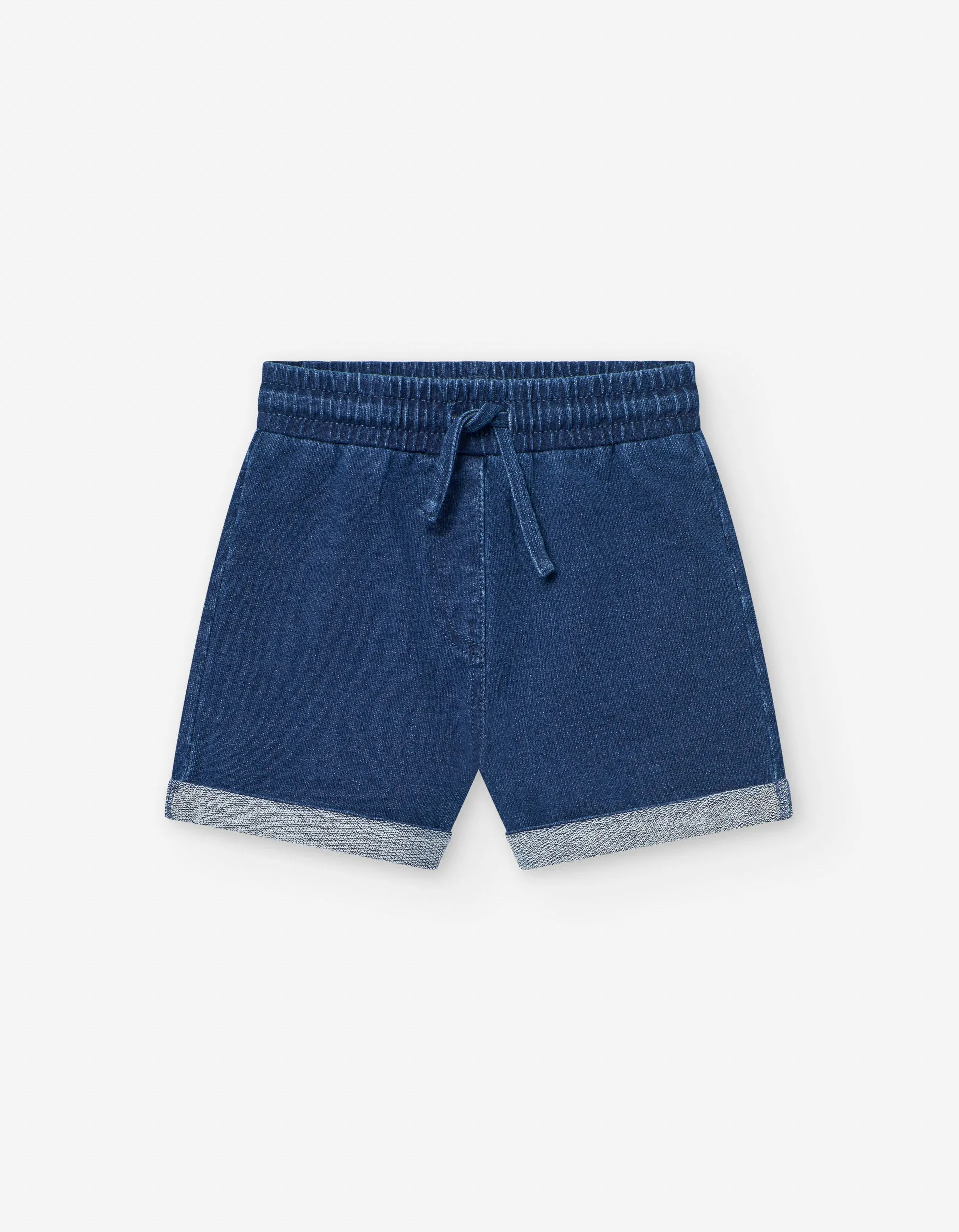 Denim Shorts with Drawstring for Baby Girls, Blue