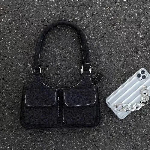 Denim Shoulder Bags Totes Satchel Handbags Purse