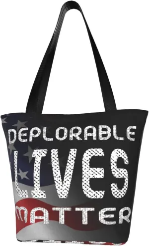 Deplorable Lives Matter Fashion Shoulder Bag Large Capacity For Man Or Woman