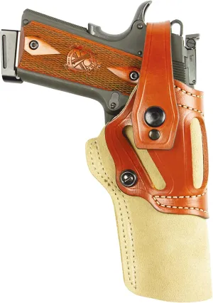 DeSantis Wild Hog Hybrid - OWB Holster for Pistols and Revolvers, Ambidextrous Gun Holster for Men and Women, Made with 1060D Senior Ballistic Nylon and Premium Saddle Leather
