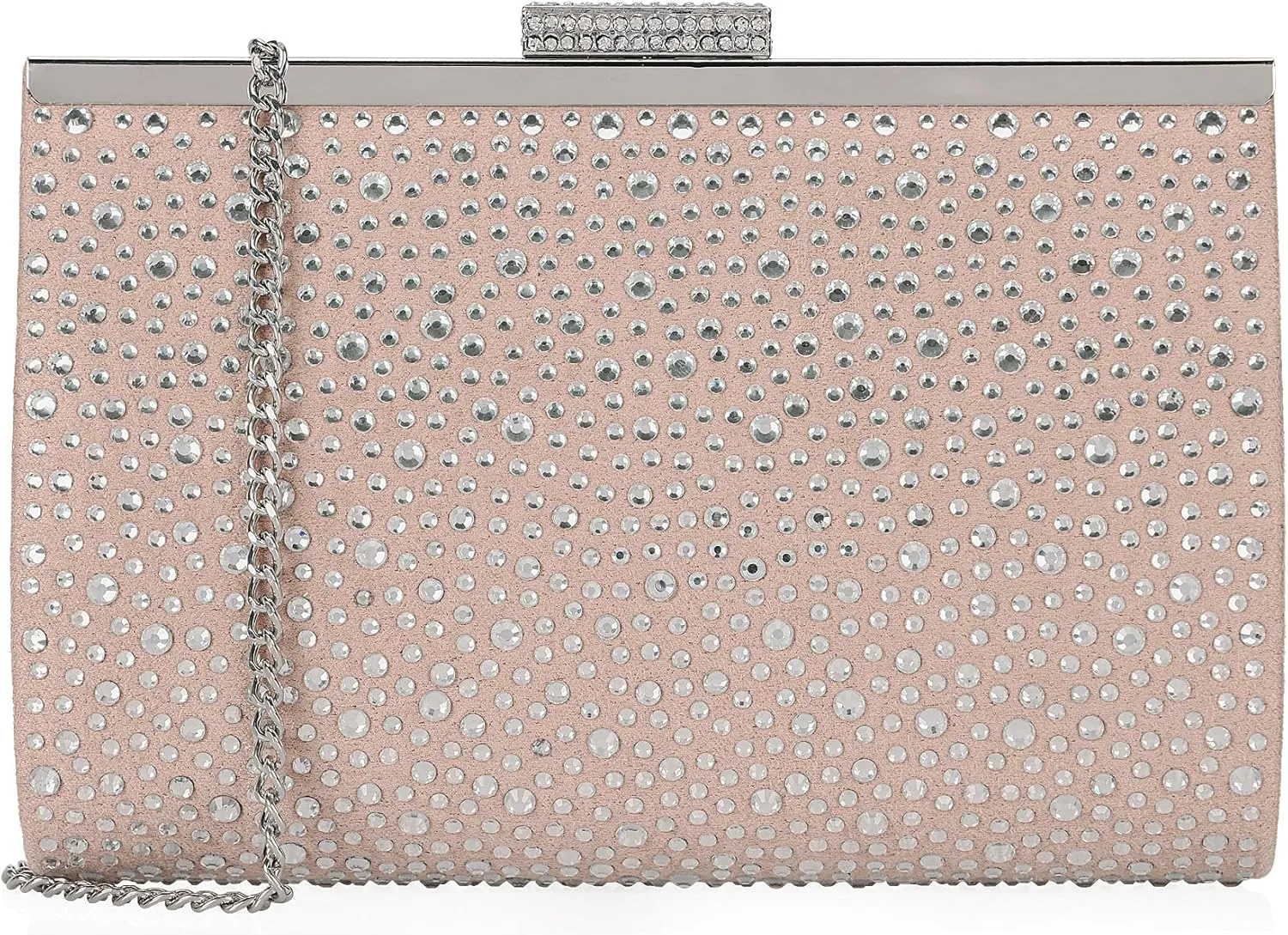 DEXMAY Crystal Clutch Purse for Women Rhinestone Frame Clutch Handbag for Party