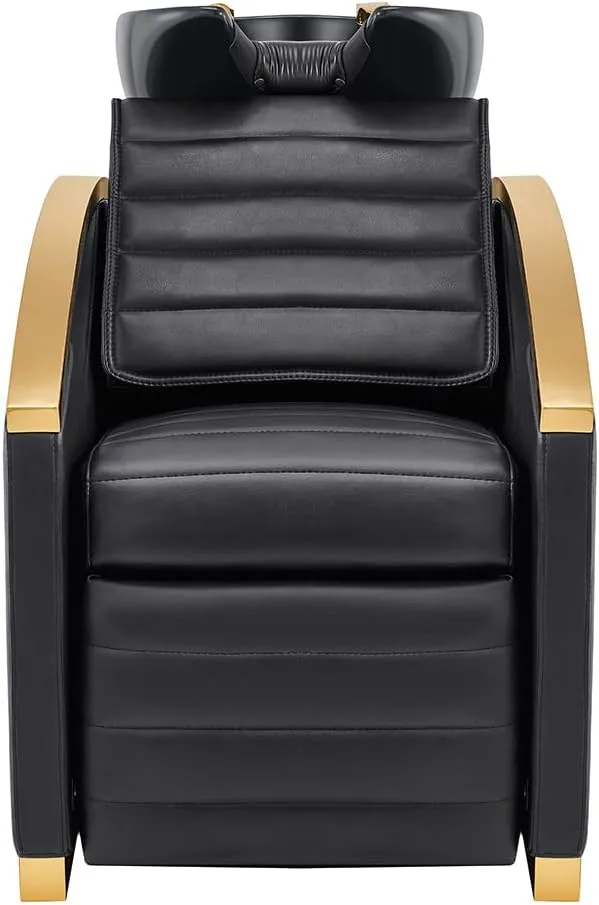 Dir Massage Shampoo Backwash Station Full Electrical Beauty Salon Shampoo Backwash Unit w/Gold Accents Bella V