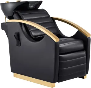 Dir Massage Shampoo Backwash Station Full Electrical Beauty Salon Shampoo Backwash Unit w/Gold Accents Bella V