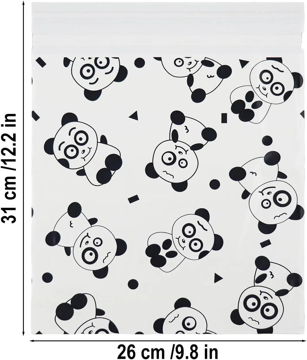 Disposable Car Trash Bags 100 Pack Car Garbage Bag Self Adhesive Vomit Bags Panda Pattern Trash Bag Automobiles for Cars Kitchens Bedrooms Offices During Travel and Camping (Style B)