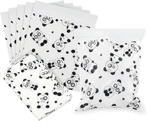 Disposable Car Trash Bags 100 Pack Car Garbage Bag Self Adhesive Vomit Bags Panda Pattern Trash Bag Automobiles for Cars Kitchens Bedrooms Offices During Travel and Camping (Style B)