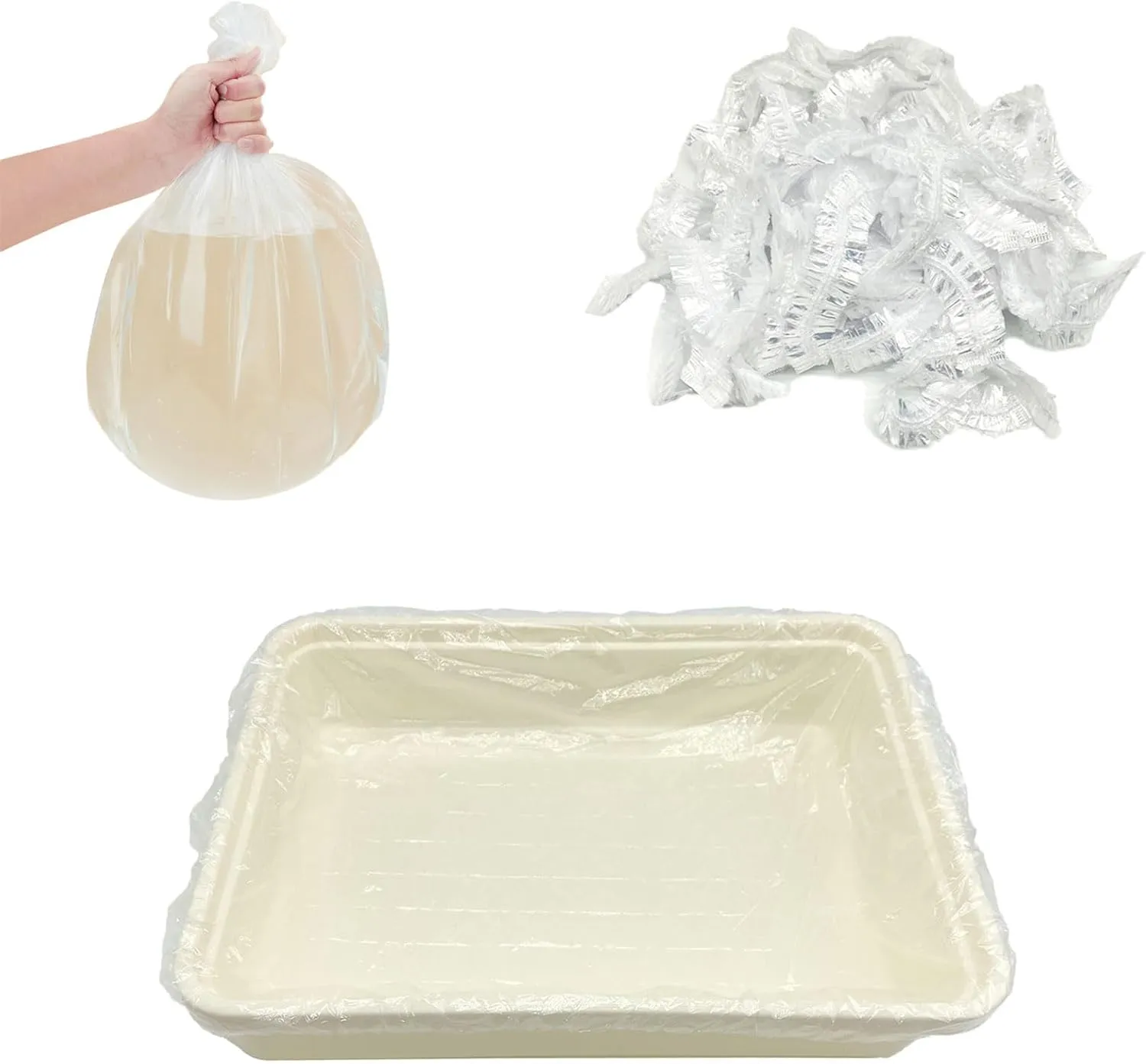 Disposable Small Animal Cage Liners, Rabbit Tray Film Liner Bunny Litter Pan Bags Guinea Pig Cage Toilet Plastic Film for Bird Hamster Chinchilla Hedgehog (100 PCS, 23'')