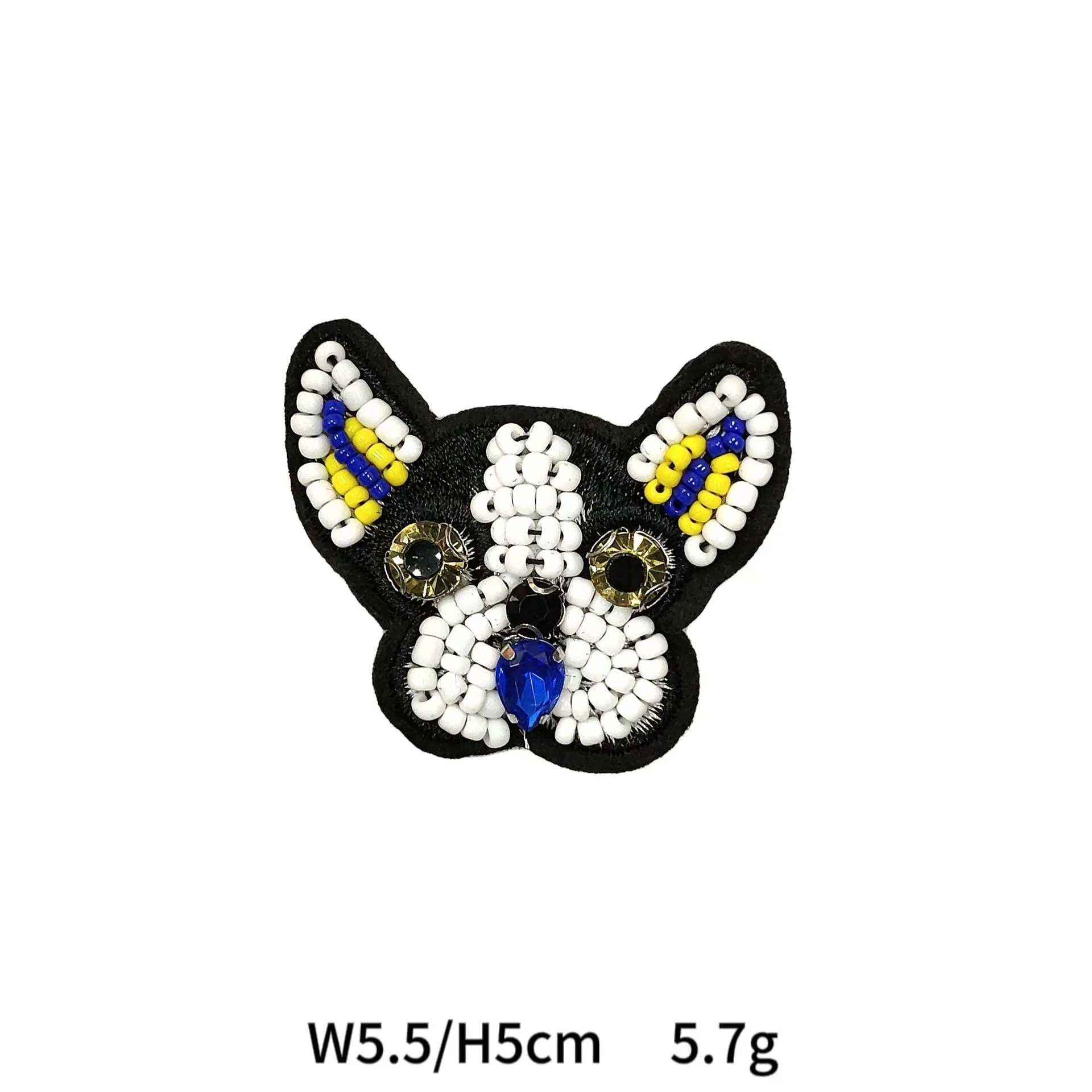 DIY Hand-Rhinestone Beaded Dog and Animal Pattern Applique 6 Pack