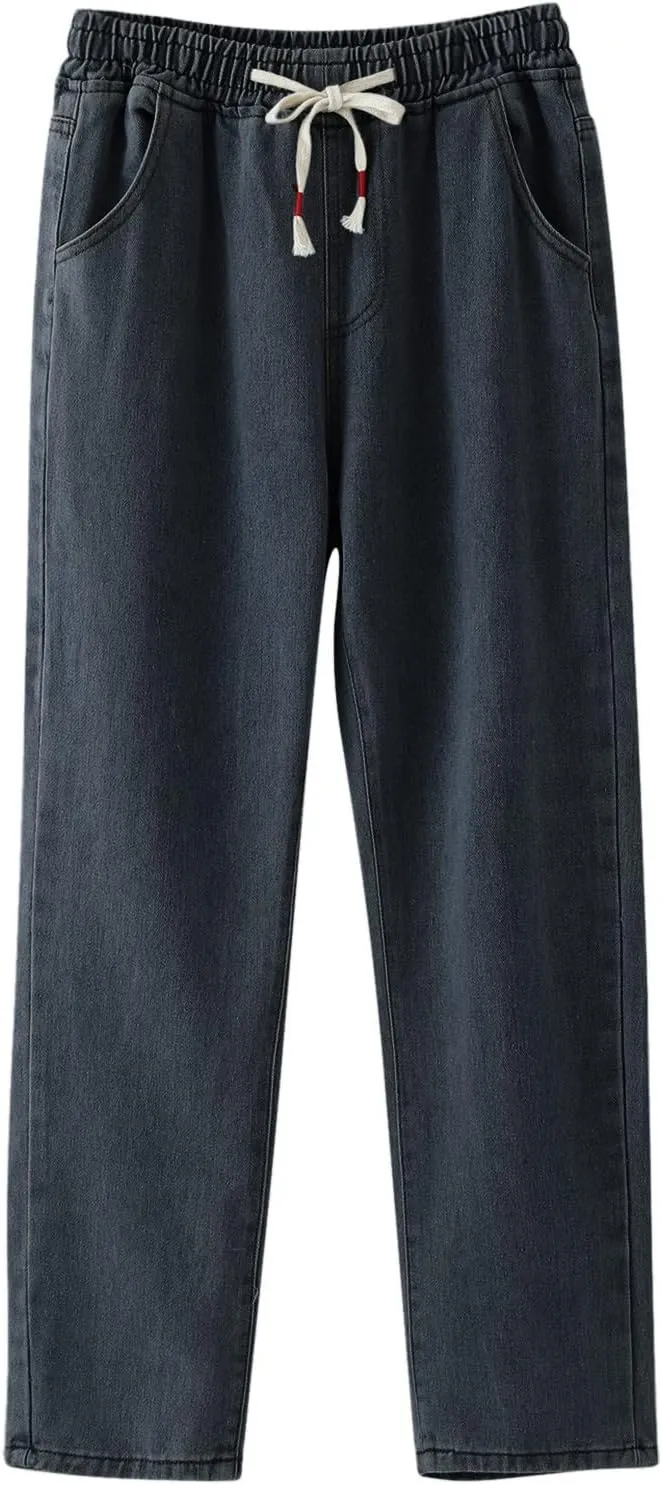 DIYAGO Baggy Jeans Mens Straight Wide Leg Casual Teen Vintage Streetwear Hip Hop Trendy Denim Pant Designer Long Trouser