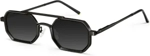 Dollger Sunglasses Mens Square Aviator Spring Hinges Metal Frame Sun Glasses Comfort Punk Shades Men