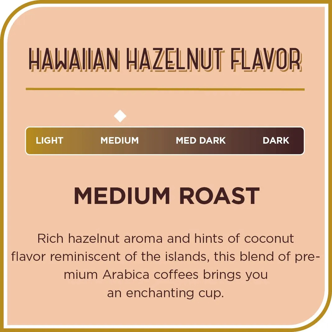 Don Francisco's Premium Hawaiian Hazelnut Medium Roast Ground Coffee - 100% Arabica Beans, Perfect for Drip, Pour Over, and French Press - Carefully Sourced, Family-Crafted Since 1870 (20 oz Bag)