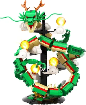 Dragon Building Set for Adult Boys Girls 14 , Cool Dragon with 7 Light Ball Collectible Display Model Home Office Decor, Animal Toy Building Set, Creative Birthday Gifts (1826 Pieces)