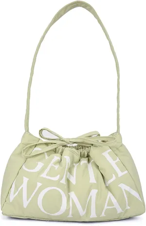 Drawstring Denim Slouch Bag with Snap Button Canvas Shoulder Handbag Travel Holiday Everyday Purse for Women
