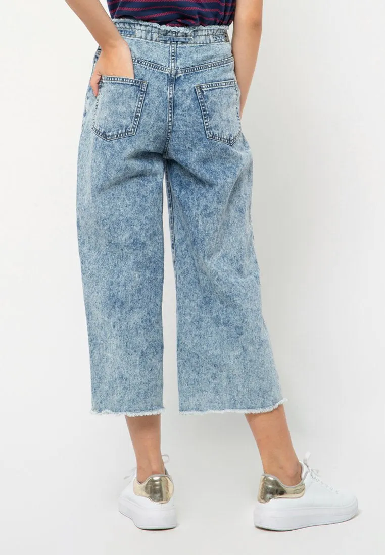 Drawstring Straight Denim