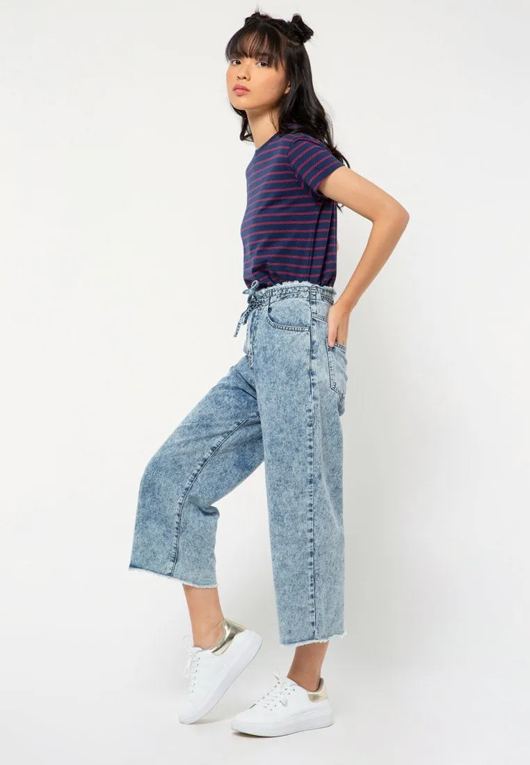 Drawstring Straight Denim