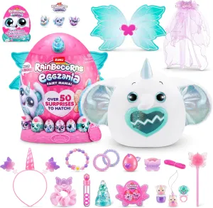 Eggzania Fairy Mania (Elephant) by ZURU, Plush Toy, Collectible Plush, Surprise Eggs, Wearable Accessories, Slime, Toys for Girls