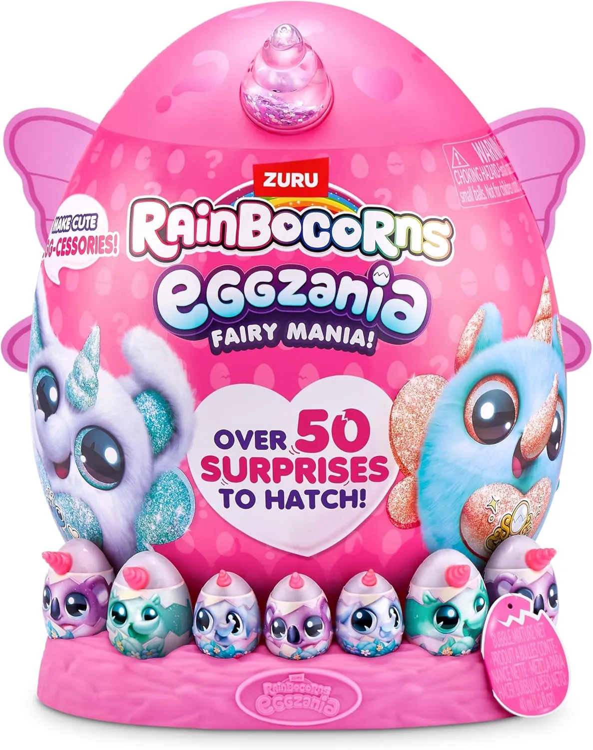 Eggzania Fairy Mania (Koala) by ZURU, Plush Toy, Collectible Plush, Surprise Eggs, Wearable Accessories, Slime, Toys for Girls