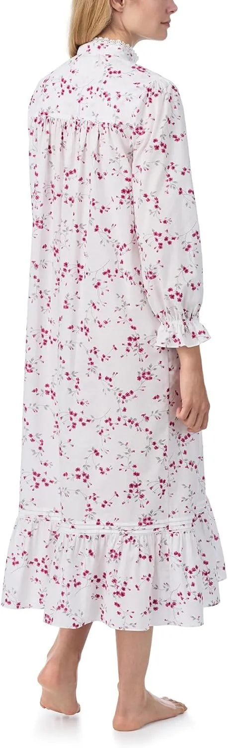 Eileen West Women's Long Sleeve High Neck Cotton Lawn Ballet Gown