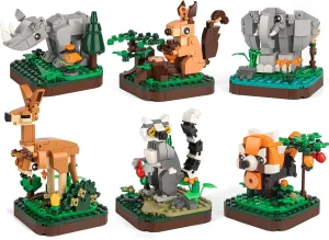 Elephant Animals Building Blocks Set,Easter Small Building Toy for Boys and Girls,Great Gift for Kids Ages 6 (6 Pack)
