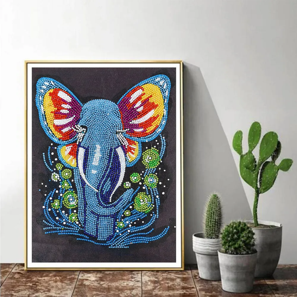 Elephant-Special Shaped Crystal Diamond Painting-30*40cm