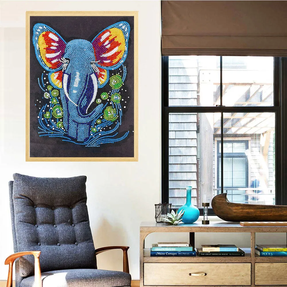 Elephant-Special Shaped Crystal Diamond Painting-30*40cm
