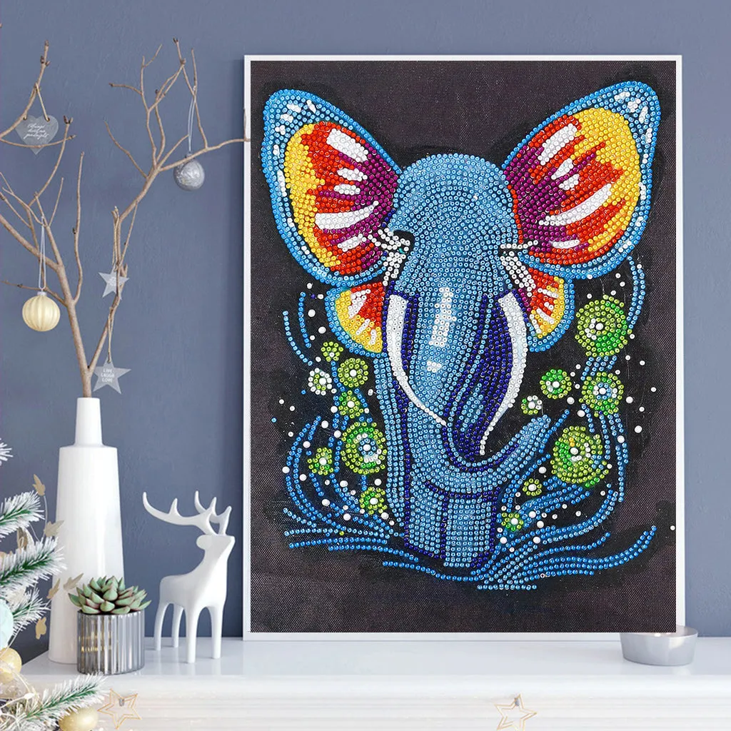 Elephant-Special Shaped Crystal Diamond Painting-30*40cm
