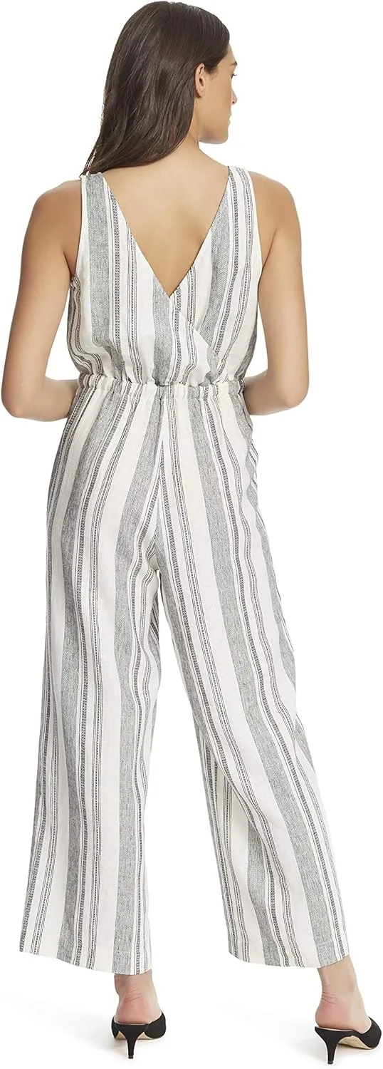 Ella Moss womens Surplice Crossback Wide Leg Jumpsuit