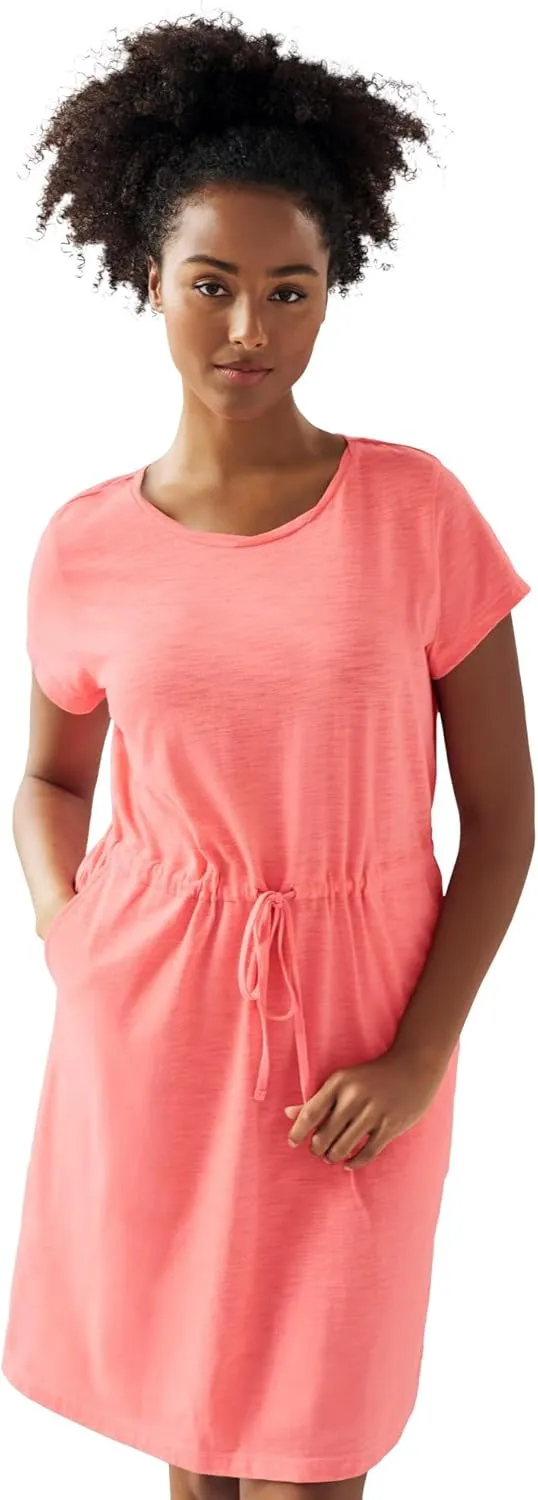 ellos Women's Plus Size Knit Drawstring Dress