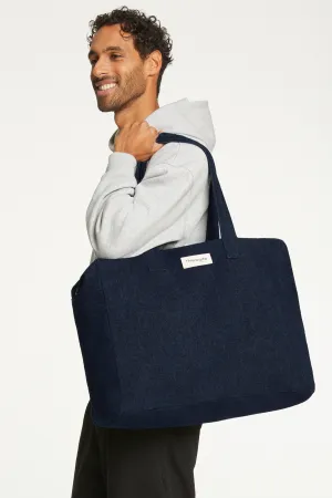 Elzevir the big weekend bag - Upcycled raw denim