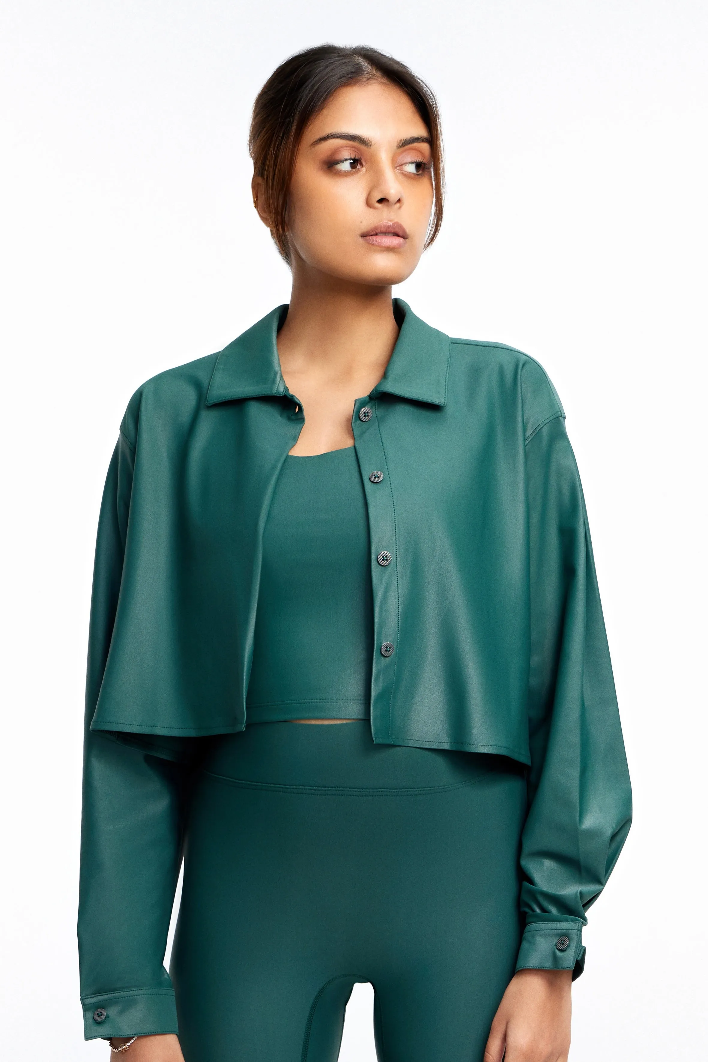 Emerald Cropped Overshirt