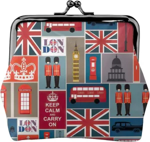 England Symbols Print Practicality Coin Purse Cute Mini Coin Pouch for Women (4.52 x 4.13in) Exquisite
