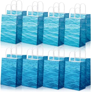 Epakh 16 Pack Science Party Bags Under the Sea Party Favor Ocean Weaves Treat Bags for School Birthday Decoration (Ocean Waves)