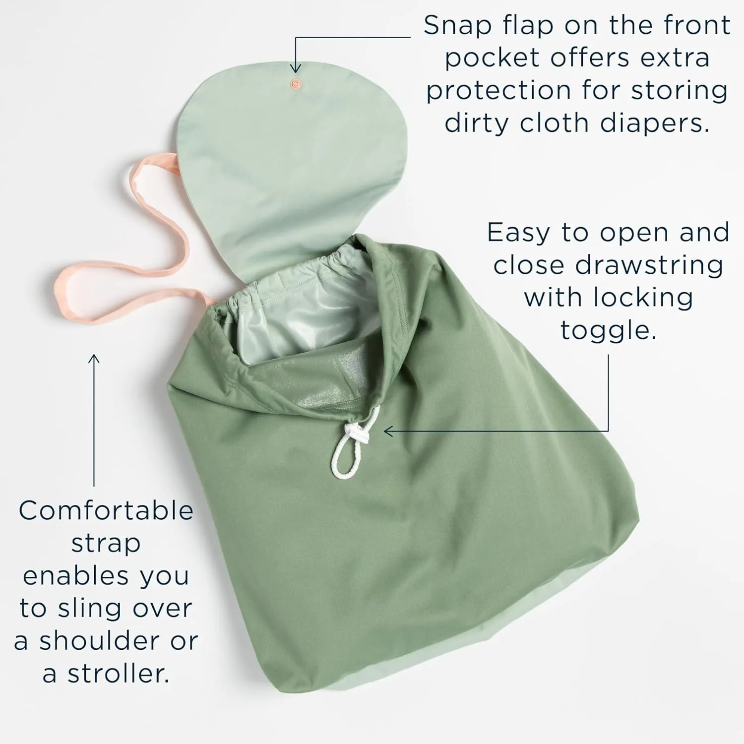 Esembly NEW Day Bag, Wet Dry Bag for Cloth Diapers - Waterproof, Reusable and Washable - Multipurpose for Diaper, Pool, Beach, Gym and Travel with Two Compartments - One Size, Lattice