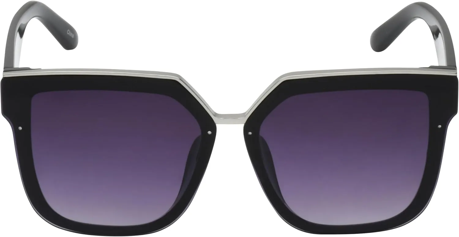 essica Simpson Women's J6214 Oversized Cat Eye Square Sunglasses