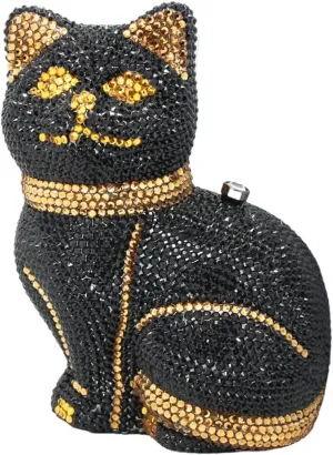 Evening Clutch Bags Bling Cocktail Party Rhinestone Handbag Crystal Cat Shape Crossbody bag