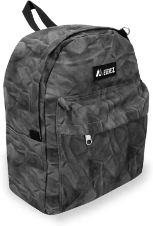 Everest Classic Pattern Backpack, Gray, One Size