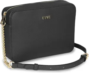 EVVE Women's Saffiano Crossbody Camera Bag Designer Shoulder Purse with Chain and Leather Strap