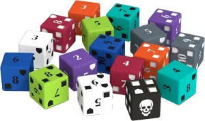 Extra Custom Dice Set - Compatible with Middara Unintentional Malum: Act 1 Board Game - Interactive Fantasy Board Game Accessories - (17 Pieces)