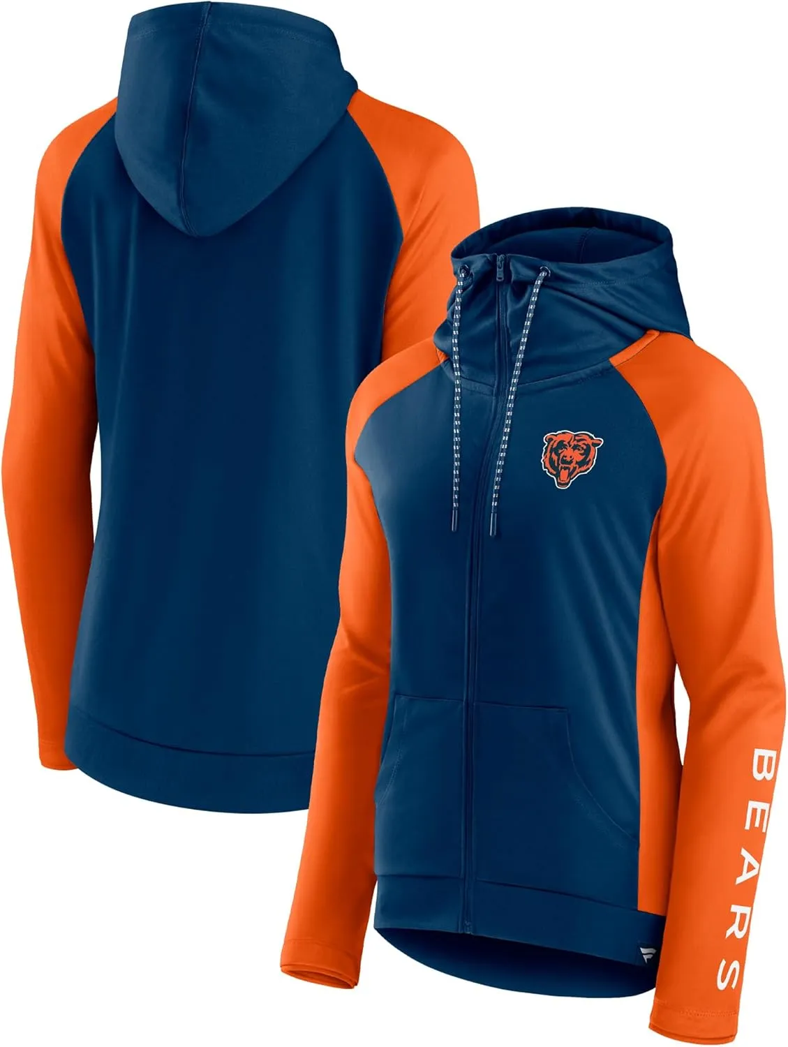 Fanatics Women's NFL End Around Lightweight Raglan Full-Zip Hoodie Jacket