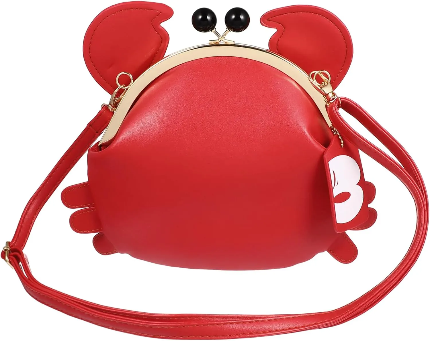 Fashion PU Crab Shaped Satchel Handbag,Novelty Animal Shaped Shoulder Bag,Cross Body Shoulder Bag for Women Girls