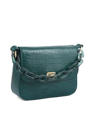Flap Shoulder Bags B15017-Green