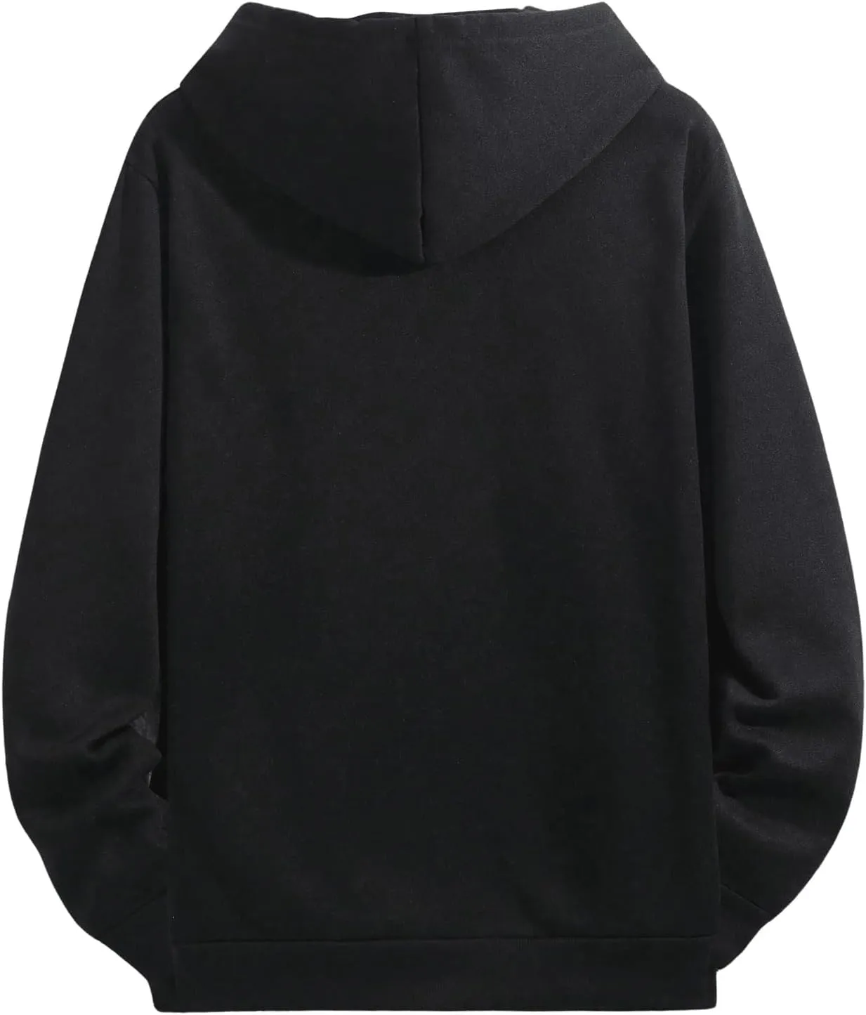 Floerns Men's Graphic Print Long Sleeve Drawstring Hoodie Pullover Sweatshirt