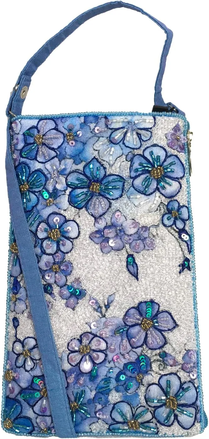 Floral Club Bag Beaded Phone Crossbody, Multi