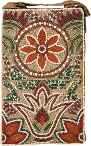 Floral Club Bag Beaded Phone Crossbody, Multi
