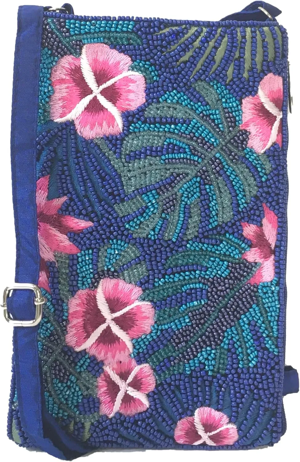 Floral Club Bag Beaded Phone Crossbody, Multi