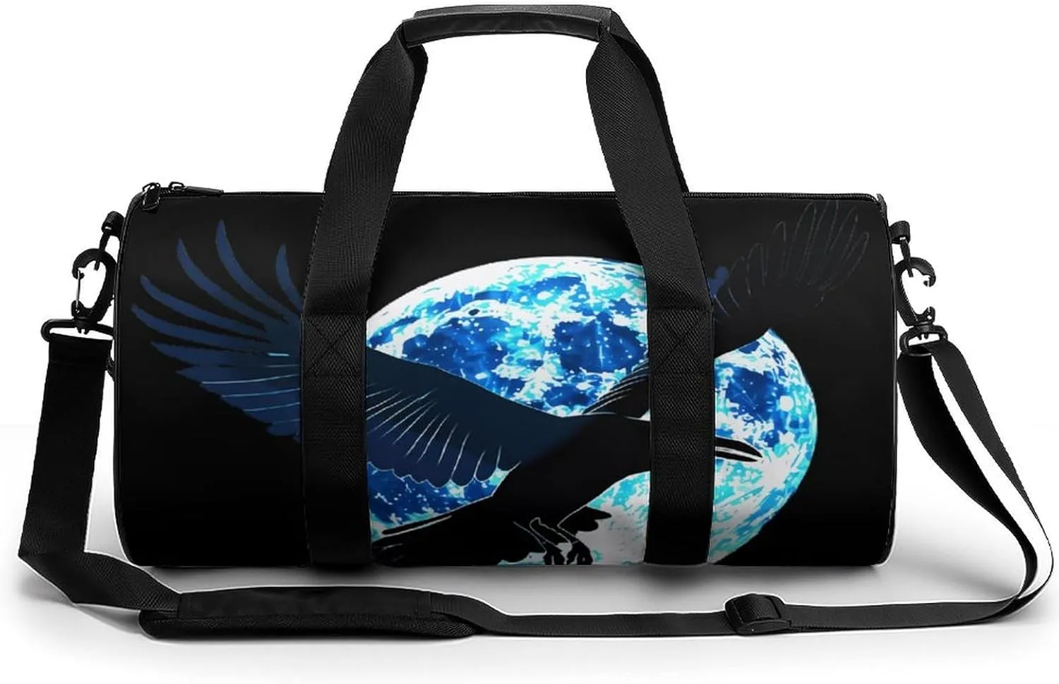 Flying Raven Full Moon Gym Bag for Women Men Travel Duffle Bag Carry on Weekender Tote Bag Lightweight