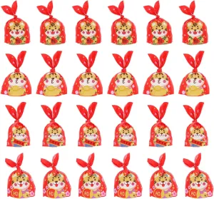 FOMIYES 1Set Year Tiger Pattern present Bag Durable Storage Bags for Candy Snacks for Celebrations Party Favors Adds Festive Atmosphere