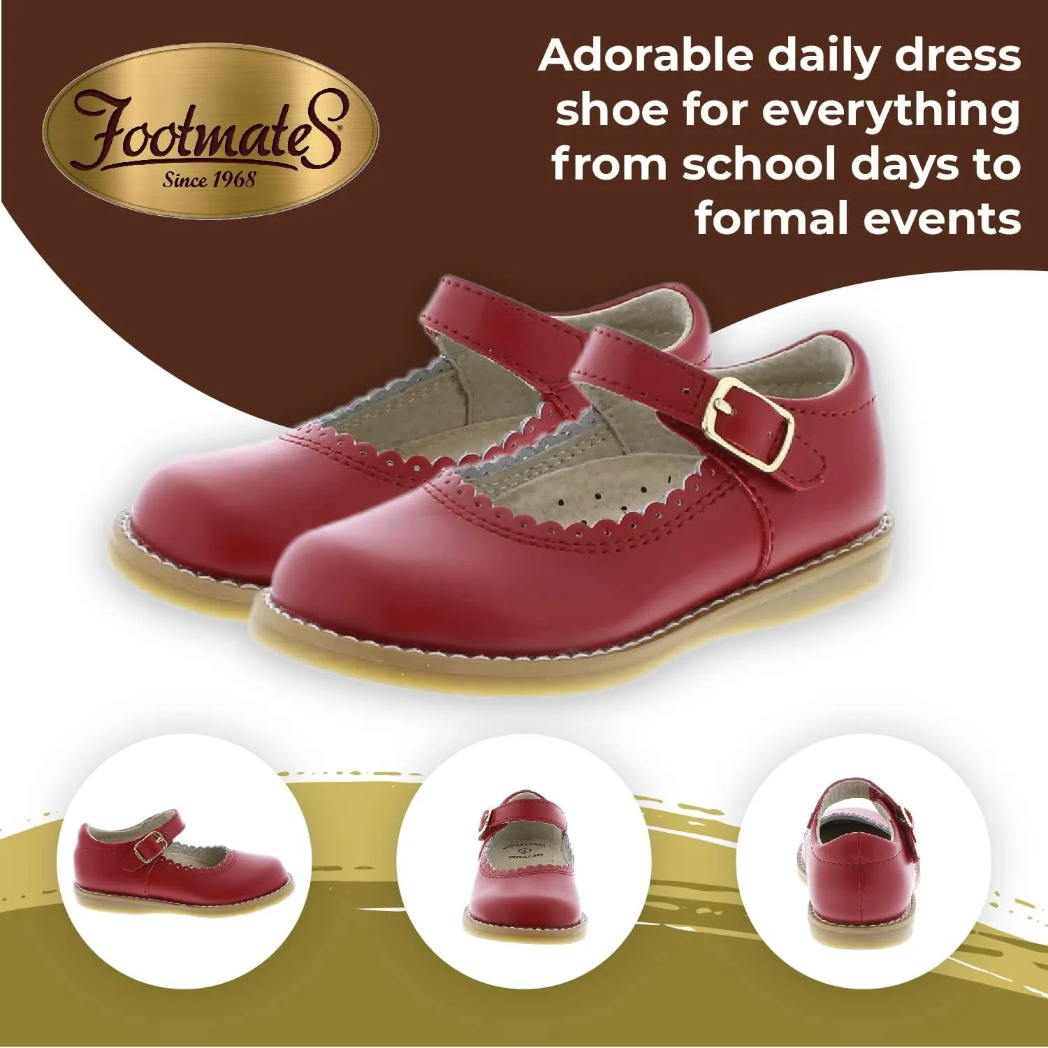 FOOTMATES Baby-Girl's Allie (Infant/Toddler/Little Kid) Mary Jane Flat