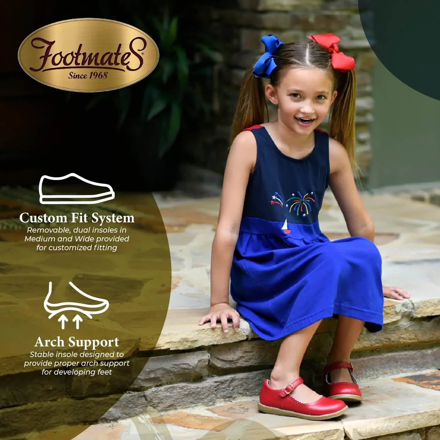 FOOTMATES Baby-Girl's Allie (Infant/Toddler/Little Kid) Mary Jane Flat