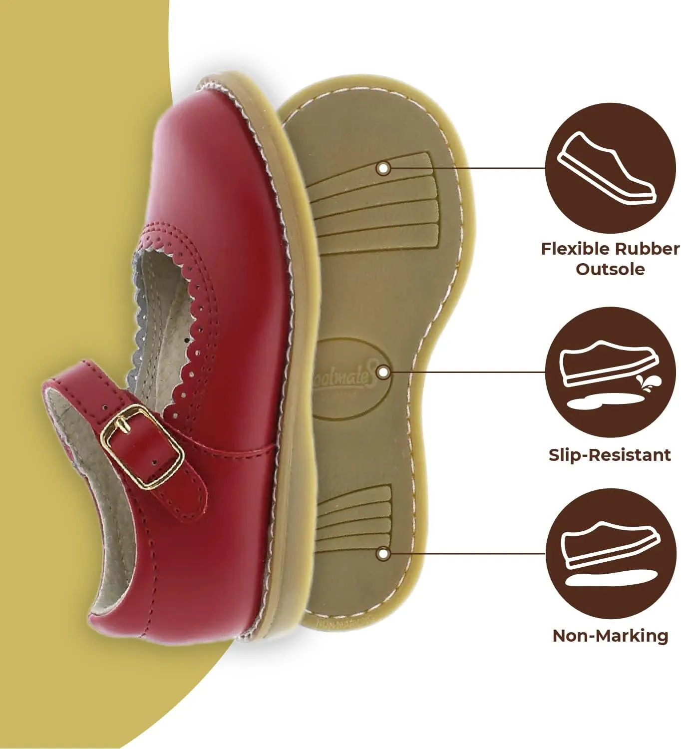 FOOTMATES Baby-Girl's Allie (Infant/Toddler/Little Kid) Mary Jane Flat